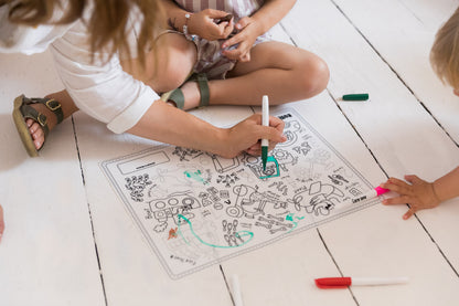 Things that GO Transport Reusable Silicone Colouring Mat Set